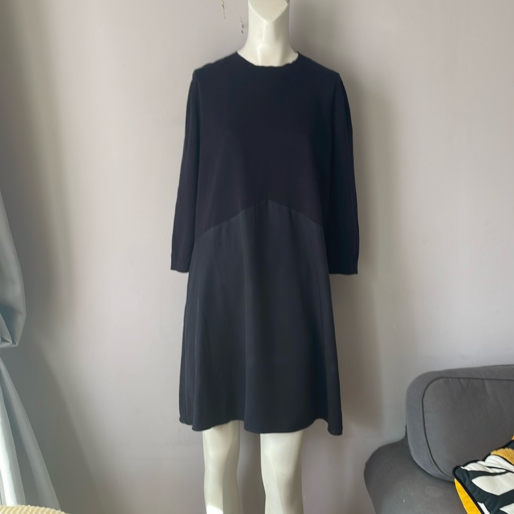 COS Navy Long Sleeve Dress